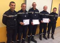 Pompiers : trois chefs de centre médaillés après un an de commandement