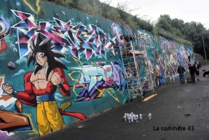 Yssingeaux : la fresque de 60 m va être refaite par 20 graffeurs à Montbarnier