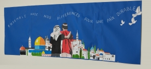 Création d&#039;une fresque sur la tolérance au lycée professionnel de Monistrol-sur-Loire