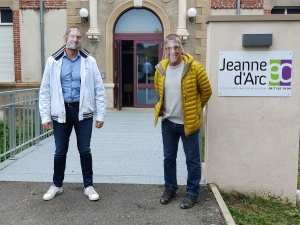 David Pignol, directeur général de la Satab, et Jean-François Giraud, directeur du collège Jeanne-d&#039;Arc