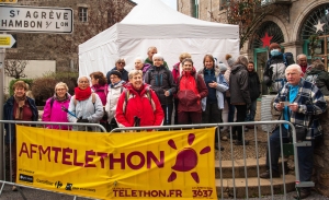 Mobilisation à Tence pour le Téléthon avec 77 marcheurs