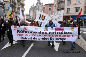 Les syndicats invitent à retourner dans la rue mardi au Puy-en-Velay