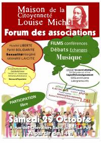 Le Puy : forum des associations à la Maison de la citoyenneté Louise-Michel