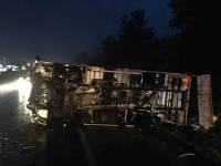 Monistrol-sur-Loire : un camion-benne se renverse