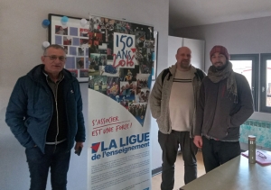 Didier Soulier, vice président en charge de la jeunesse à la communauté de commune de Brioude Sud Auvergne, Bertrand Pinlet de la CAF, Aloïs Bump, élu à Chilhac, conseiller aux Rives du Haut-Allier||