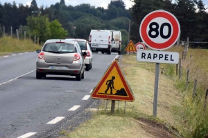 La Départementale 105 entre Yssingeaux et Montfaucon choisie pour un retour à 90 km/h
