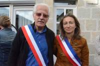 Pierre Gentes, maire de Laussone et président de l'association des maires ruraux de Haute-Loire, au côté de Cécile Gallien, maire de Vorey et vice-présidente de l'AMR 43.|||