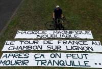 Chambon-sur-Lignon : des banderoles visibles depuis le ciel pour le Tour de France
