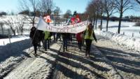 Saint-Agrève : une centaine de manifestants en ville