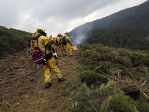 Des brûlages dirigés des pompiers à la limite Haute-Loire et Ardèche