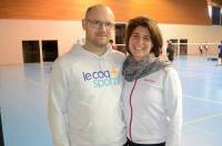 Cyril Gros et Delphine Alvarez, coprésident du badminton yssingelais.