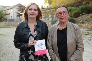 Camille Froidevaux-Metterie avec Denise Vallat pièce maîtresse des 24 heures du livre