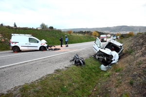 Choc frontal à Monistrol-sur-Loire : une conductrice héliportée à Lyon