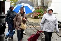 Marché d&#039;Yssingeaux : le parapluie était de sortie