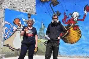 Le Chambon-sur-Lignon : elle voyage grâce à une immense fresque d&#039;un graffeur (vidéo)