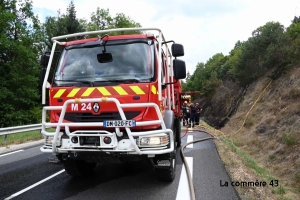 Un nouveau feu de végétation à Retournac, 4 hectares brûlés à Roche-en-Régnier