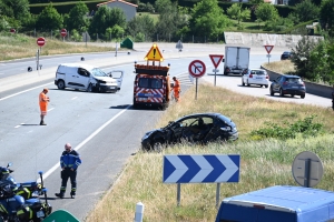 Spectaculaire accident sur la RN88 à la sortie de la Chapelle-d&#039;Aurec