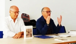 Jean-René Mestre, vice-président de la société académique, et Bernard Sanial, président. Crédit DR||