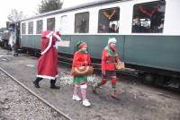 Ils voyagent à bord du train du Père Noël