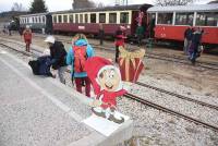 Ils voyagent à bord du train du Père Noël