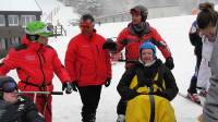 Alain Richardeau a descendu une piste de ski en fauteuil.||
