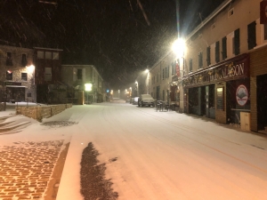 La neige a marqué son retour en Haute-Loire dimanche soir
