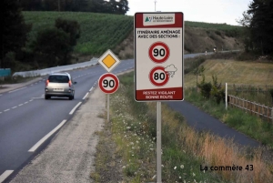 90 km/h : 12 nouveaux tronçons proposés sur les routes départementales de Haute-Loire