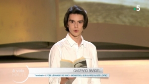 Les Villettes : Gaspard Bardel grand vainqueur du concours de lecture à voix haute sur France 5