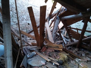 Saint-Agrève : une grange s&#039;effondre en plein centre-bourg