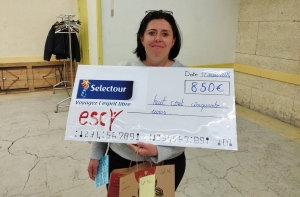 Marie Delorme gagnante de la troisième partie voyage 850€