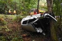 Monistrol-sur-Loire : une voiture quitte la route et s&#039;écrase contre un arbre