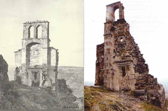 Une vue du début du XXe siècle et une vue d&#039;aujourd&#039;hui.|La chapelle d&#039;Artias (à droite).||