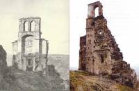 Une vue du début du XXe siècle et une vue d'aujourd'hui.|La chapelle d'Artias (à droite).||