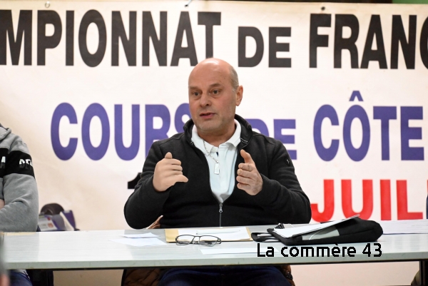 Jean-Paul Clot, président de la course de côte de Dunières|||