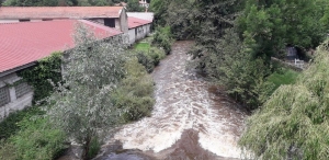 Pont-Salomon : La Semène gonflée par les pluies diluviennes