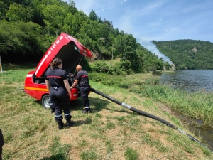 Un feu compliqué s&#039;est déclaré sur les bords de Loire à Aurec-sur-Loire