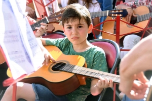 Mazet-Saint-Voy : l&#039;école de musique en concert sur la place de la mairie