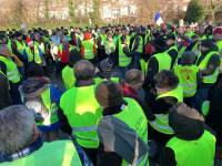 Gilets jaunes : une manifestation en cours au Puy-en-Velay