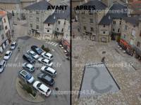 Une vue de haut, avant et après de la place Carnot.