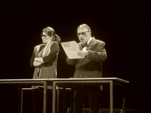 Isabelle Monier-Esquis et Christophe Huet interprètent plusieurs personnages. Crédit DR