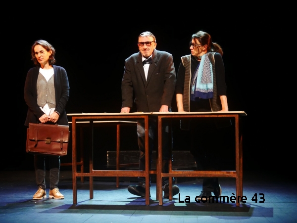 Crédit DR|Isabelle Monier-Esquis et Christophe Huet interprètent plusieurs personnages. Crédit DR|La comédienne Aude Biren dans le rôle de Simone Weil. Crédit DR||