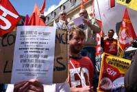 Entre 500 et 1000 manifestants au Puy contre la loi Travail. Photo Lucien Soyère
