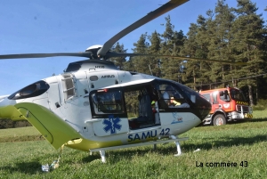 Saint-Romain-Lachalm : une femme héliportée après une chute de vélo en descente