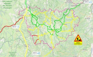 Neige, verglas, vent : la situation stabilisée en Haute-Loire, l&#039;alerte jaune vent violent maintenue