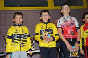 Podium benjamins Crédit Vélo club du Velay