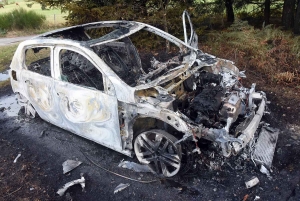 Saint-Just-Malmont : une voiture incendiée sur un chemin à la limite Loire/Haute-Loire