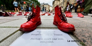 Des chaussures rouges pour dénoncer les féminicides et les violences faites aux femmes