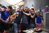 Les supporters des Bleus derrière l&#039;équipe de France de football