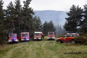 Toujours 20 pompiers mobilisés sur le feu de forêt de Saint-Haon
