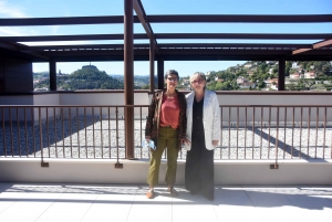 Valérie Mourier et Eliane Allirol sur la terrasse supérieure